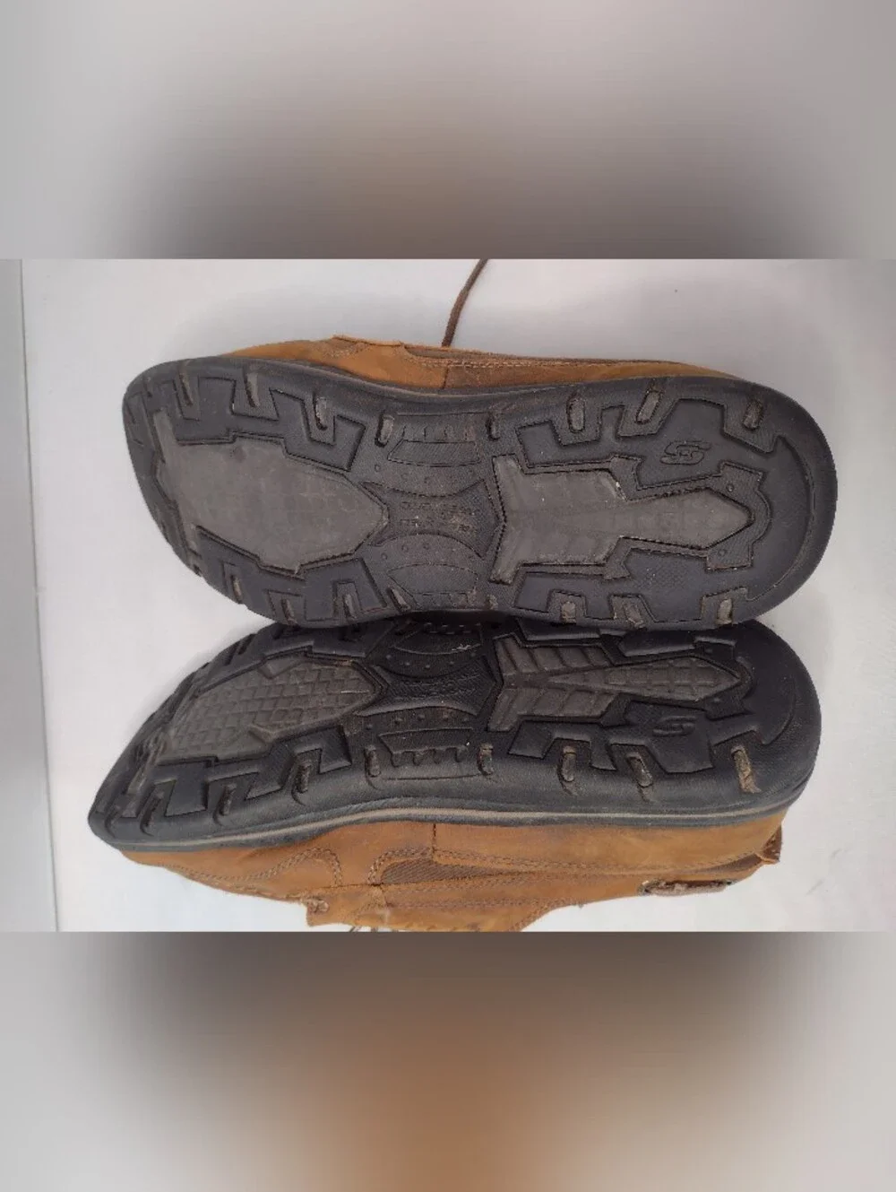 Skechers Segment Brown Leather Boat Oxford Shoes Leather Size Lace Up LIQ